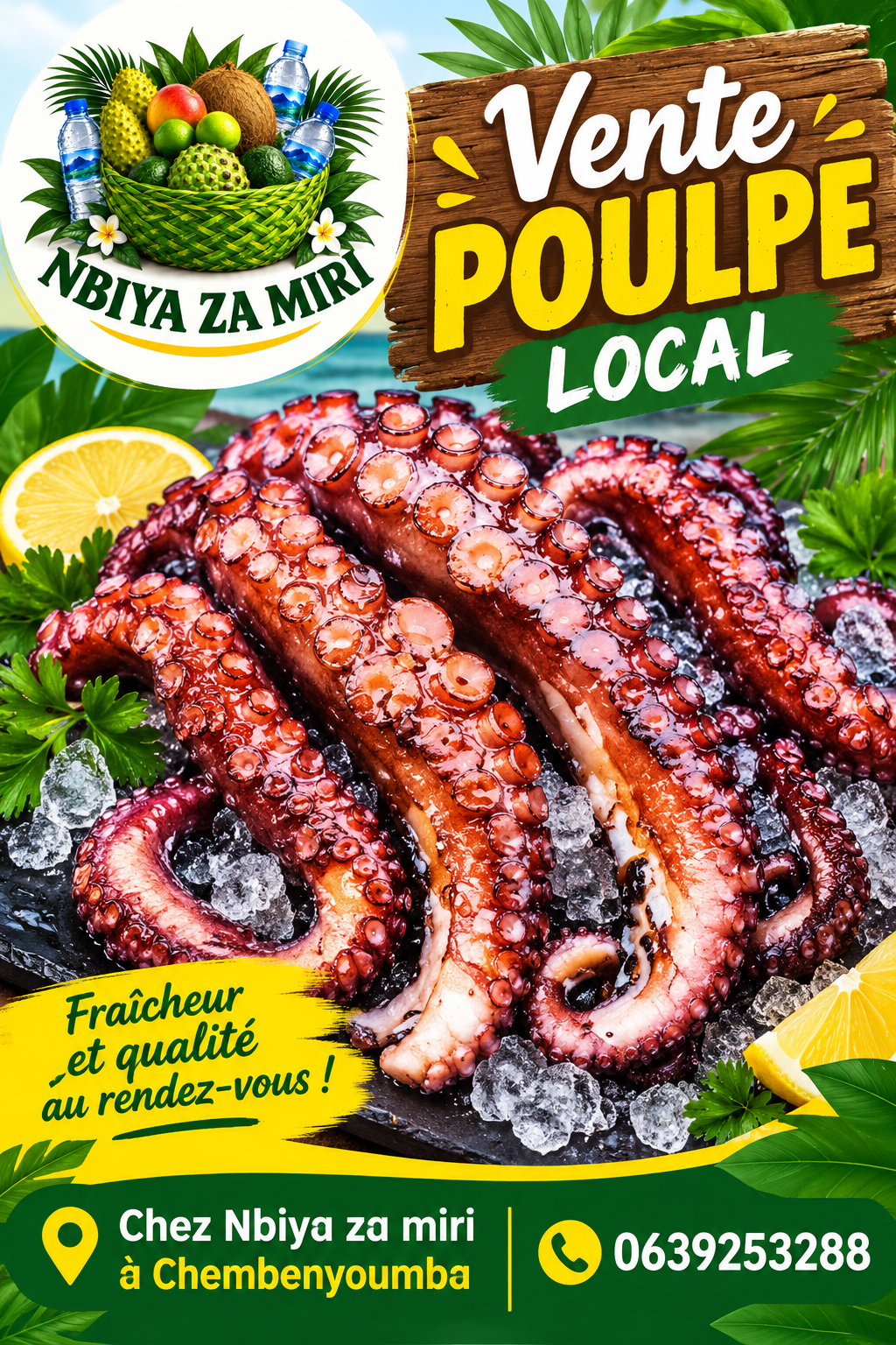 Poulpe local surgelé