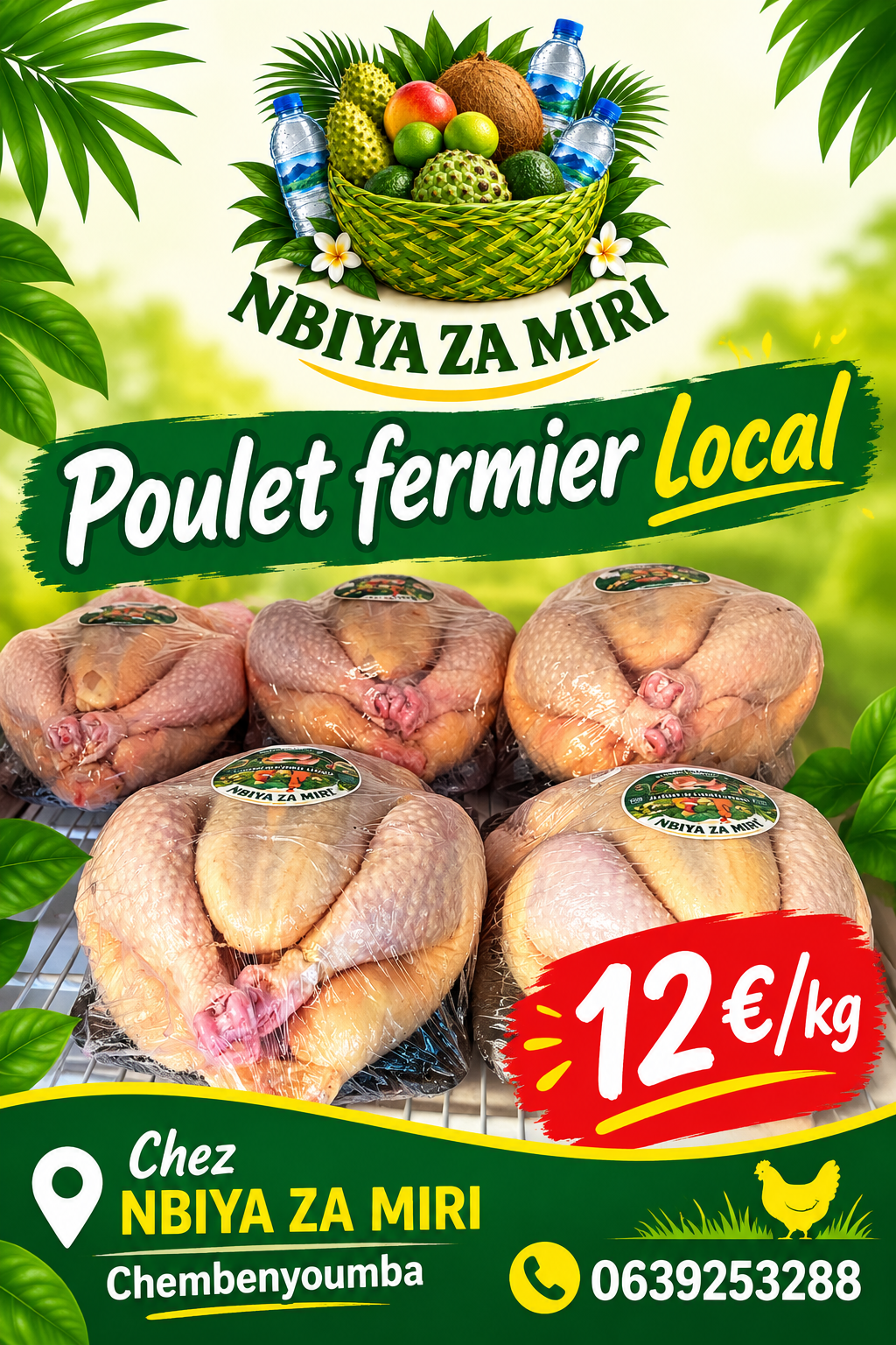 Poulet fermier local