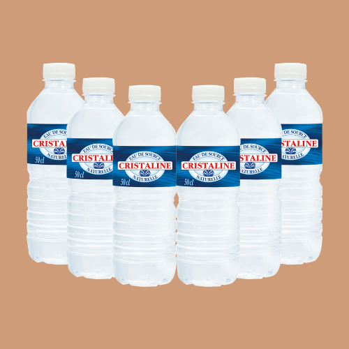 6 petites bouteilles d'eau (0,5 L) - Cristaline