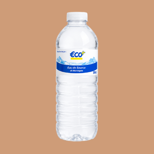 Petite bouteille d'eau de source de Montagne (0,5 L) - Éco+